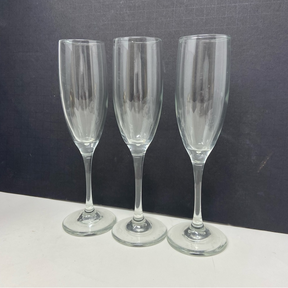 Champagne Flute Glasses | Set of Three | Size 8.5”